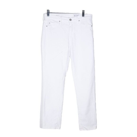 AG Adriano Goldschmied Women's Size US28 White Prima Crop Cigarette Leg Jeans - Picture 6 of 13